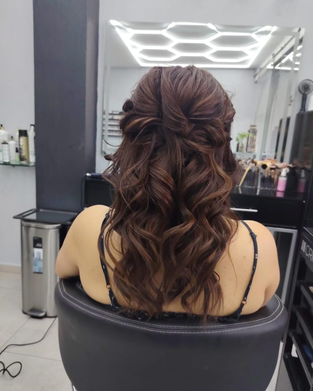 Semirrecogido con ondas